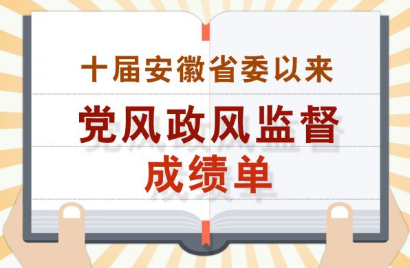 十届省委以来安徽党风政风监督成绩单
