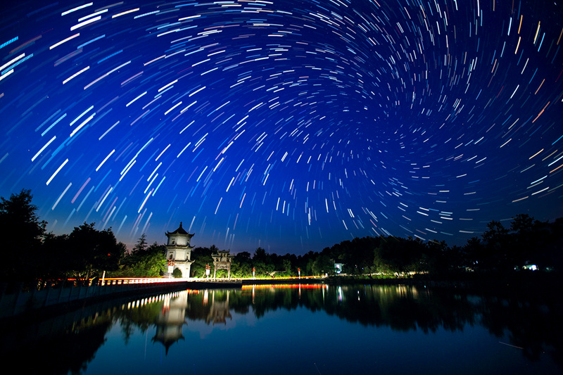 江村星空（李艾君摄）